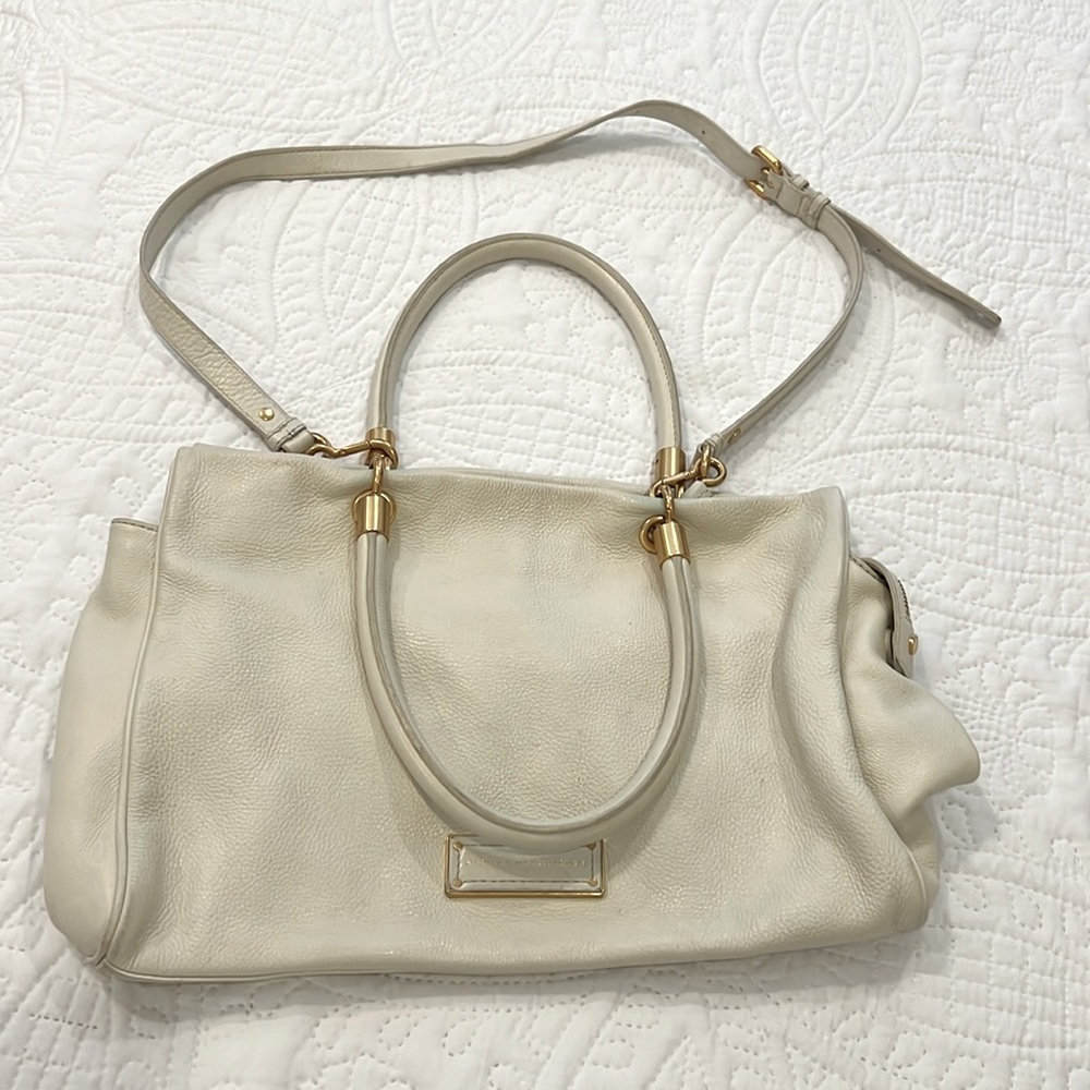 Marc By Marc Jacobs White/Bone Leather Tote